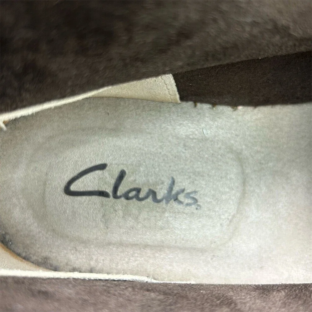Clarks Men's Chukka Desert Boots Brown Tan Leather Lace-Up Ankle Size 11